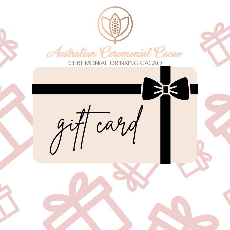 Gift card with Ceremonial Drinking Cacao