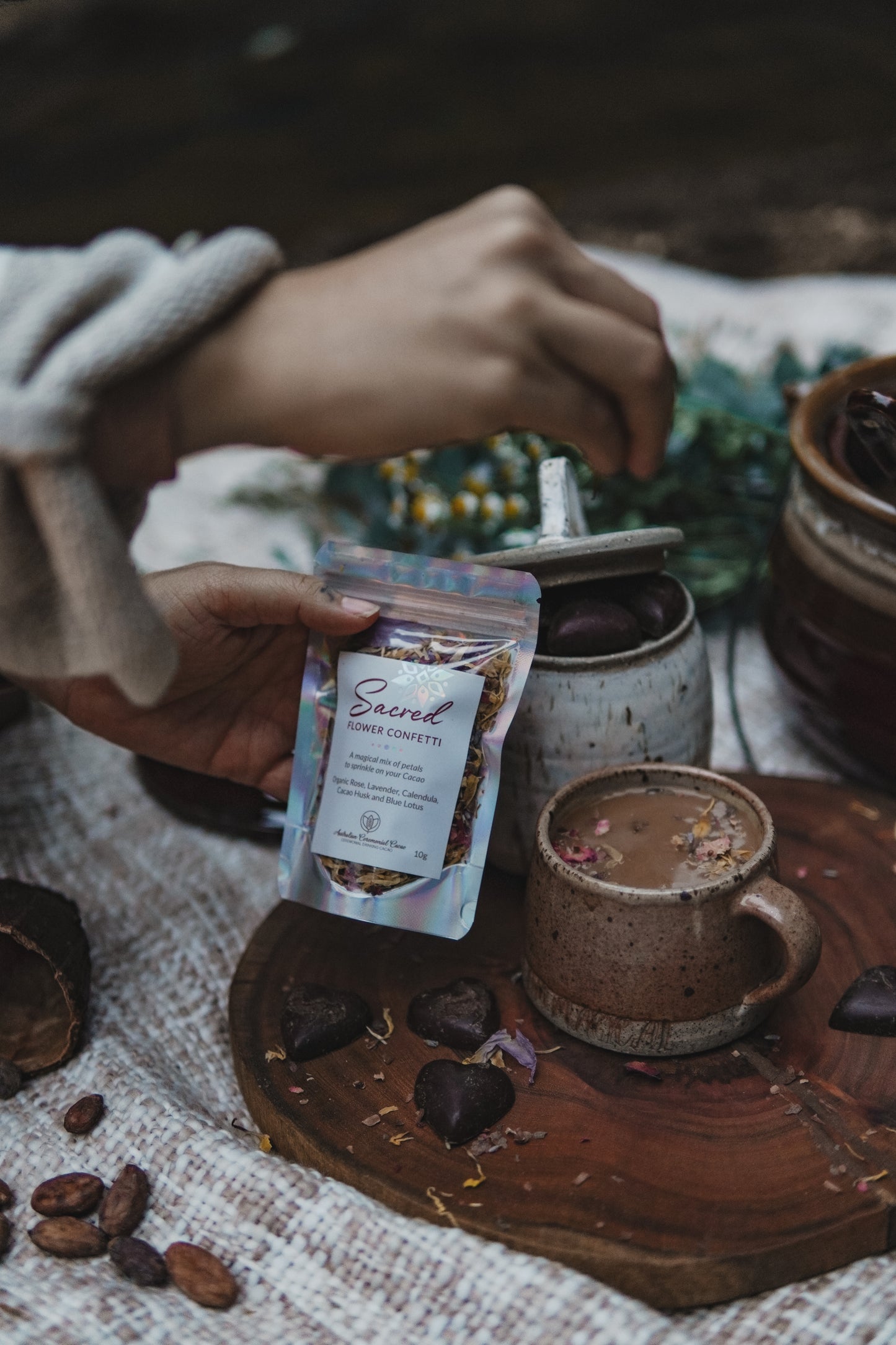 Ceremonial Cacao & Sacred Flower Confetti Bundle
