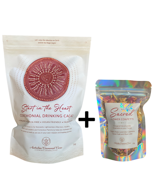 Ceremonial Cacao & Sacred Flower Confetti Bundle